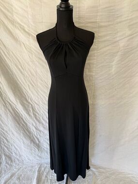 Moda International Black Halter Maxi Dress